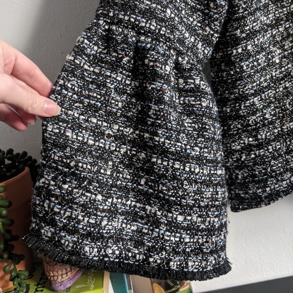 J Crew Lady Day Sequin Tweed Bell Sleeve Jacket - Picture 7 of 9